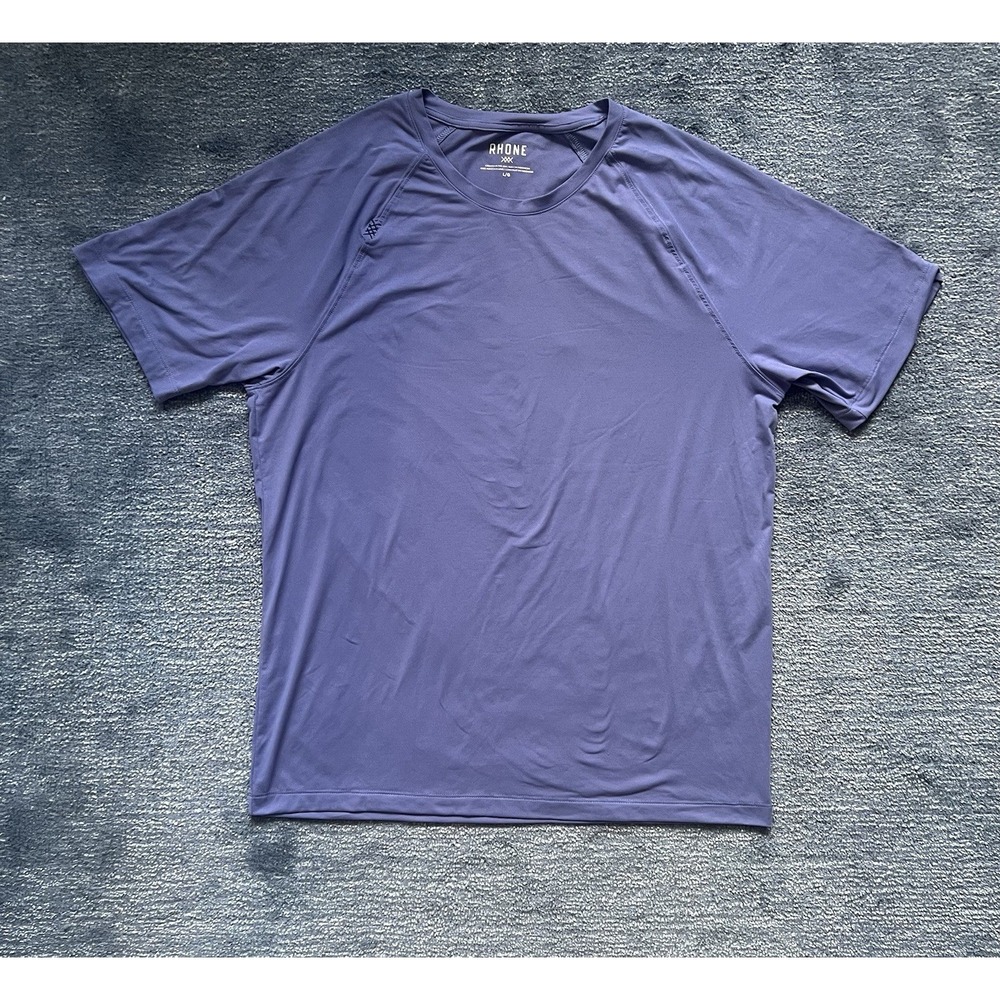 Rhone Men's L Performance T-Shirt Light Purple‎ "Live Well" Athletic Tee